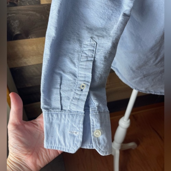 Men’s American Eagle Classic Fit Button Down Long Sleeve Blue Top Size Medium - Picture 4 of 8